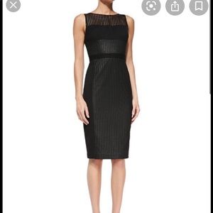Black Halo Wyatt Lattice Sheath Dress